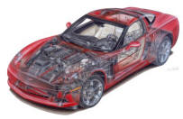 2005 Chevrolet Corvette Full Car Cutaway