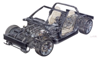 2005 Chevrolet Corvette Chassis and Structural Cutaway