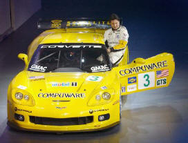 Ron Fellows with the Chevrolet Corvette C6-R